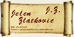 Jelen Zlatković vizit kartica